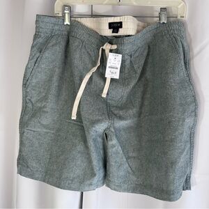 J. Crew Heather Green Drawstring Shorts size xl nwt